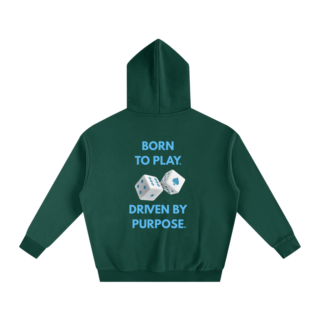 Born to Play Driven By Purpose Oversize Fleeced Hoodie