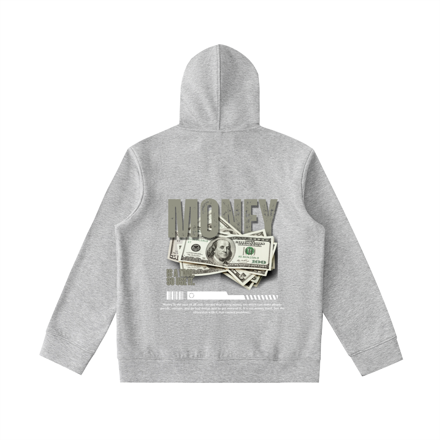 Players Game Money Essential Heavyweight High Neck  Zip-Up Hoodie