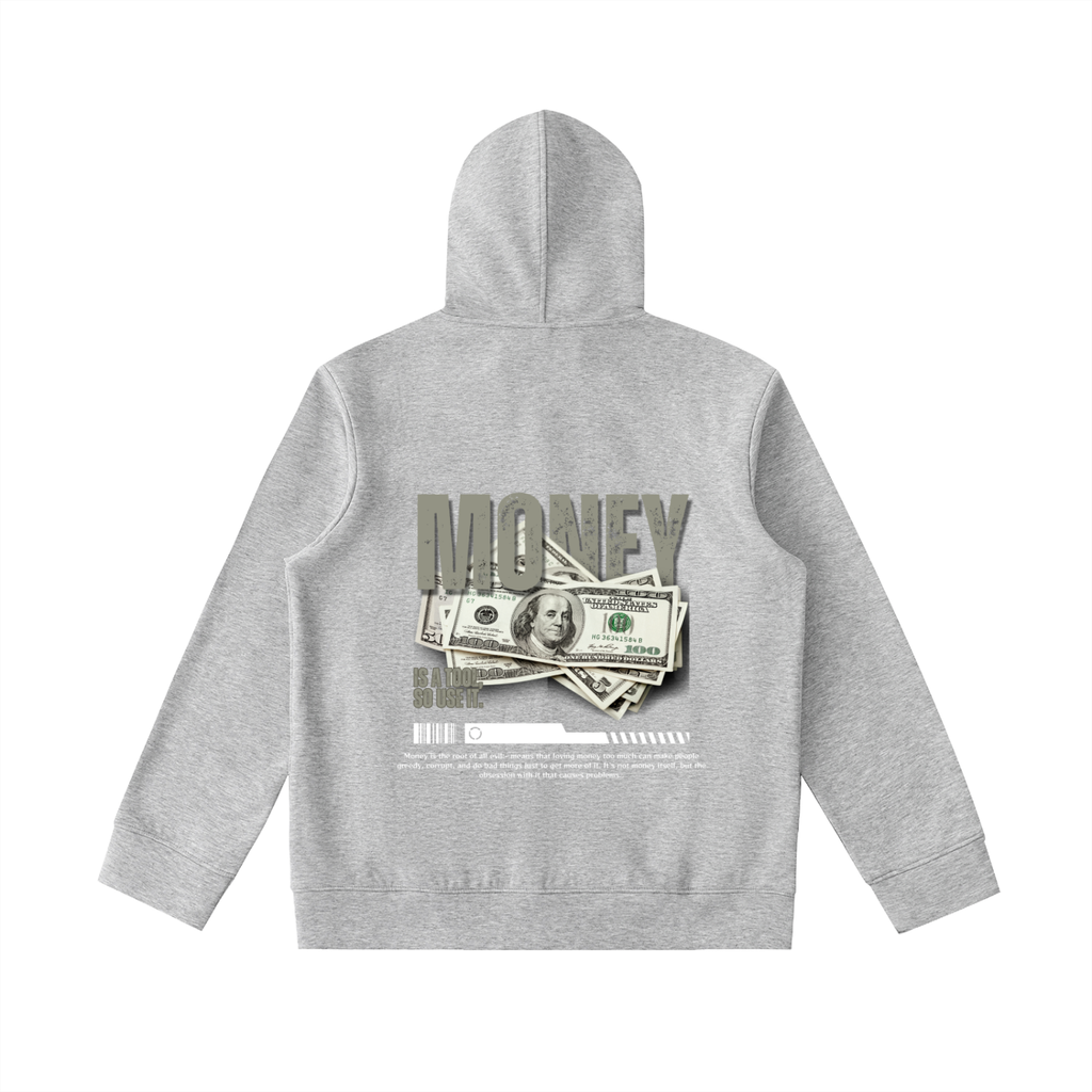 Money Essential Heavyweight High Neck  Zip-Up Hoodie