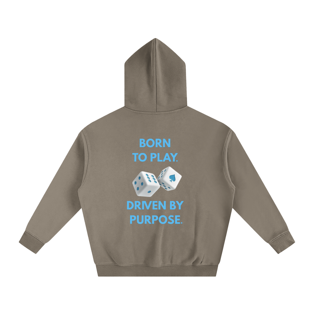 Born to Play Driven By Purpose Oversize Fleeced Hoodie