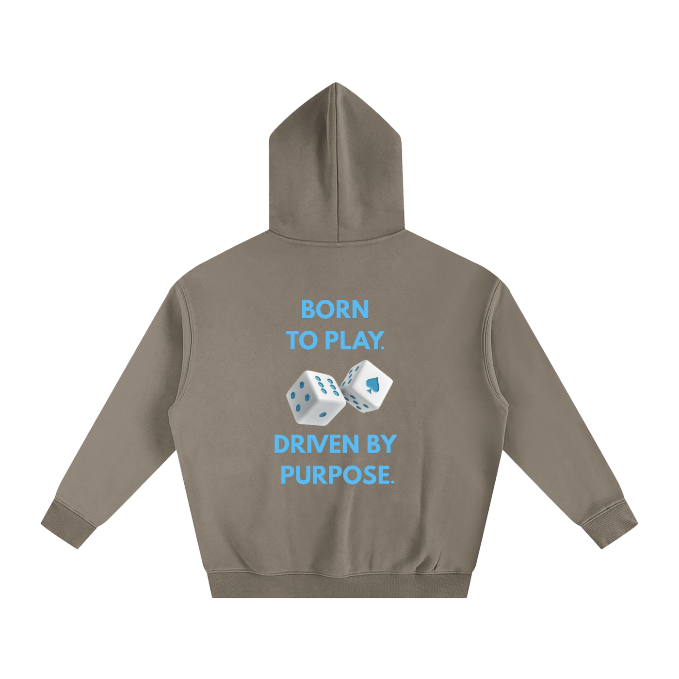 Born to Play Driven By Purpose Oversize Fleeced Hoodie
