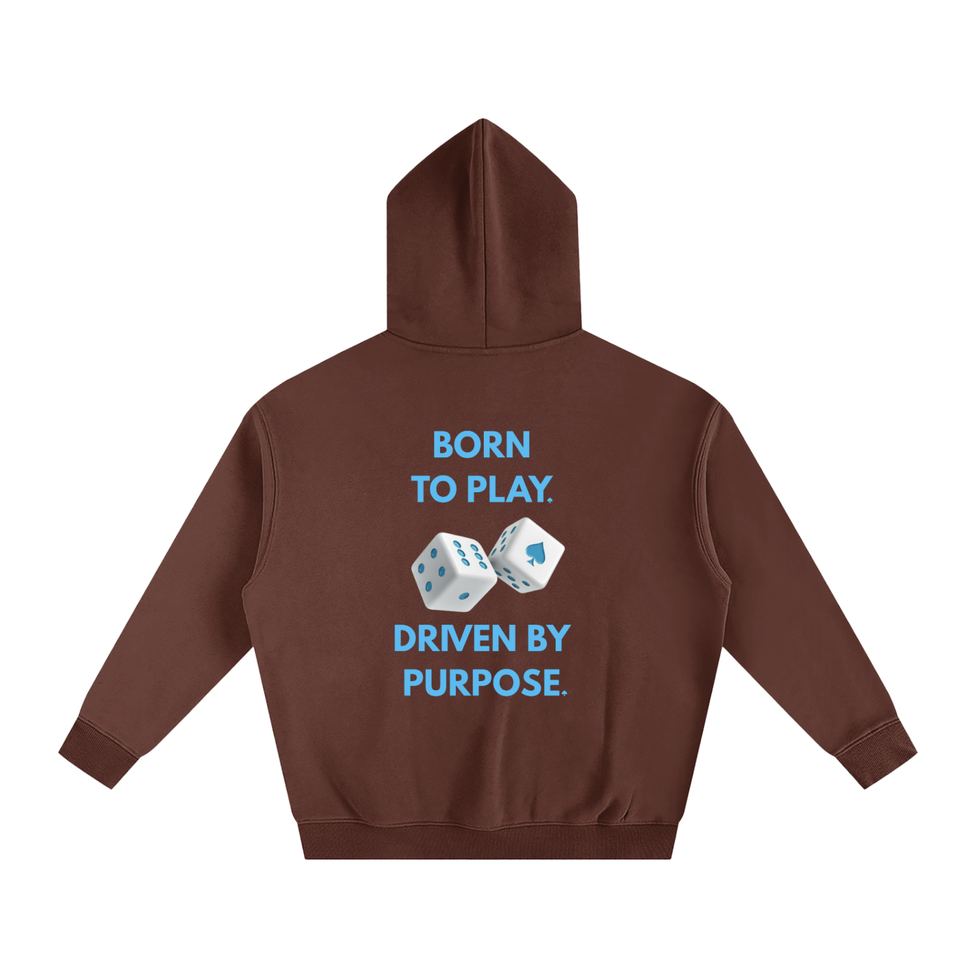 Born to Play Driven By Purpose Oversize Fleeced Hoodie