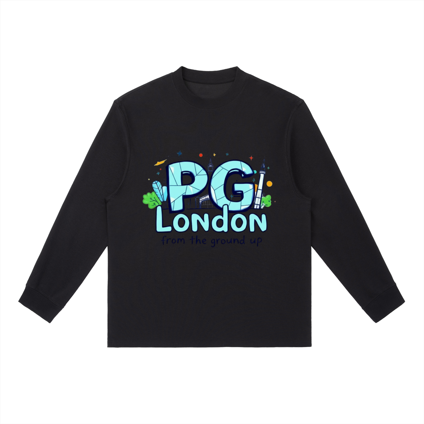 PG LONDON Essential Crewneck Long-Sleeve T-Shirt
