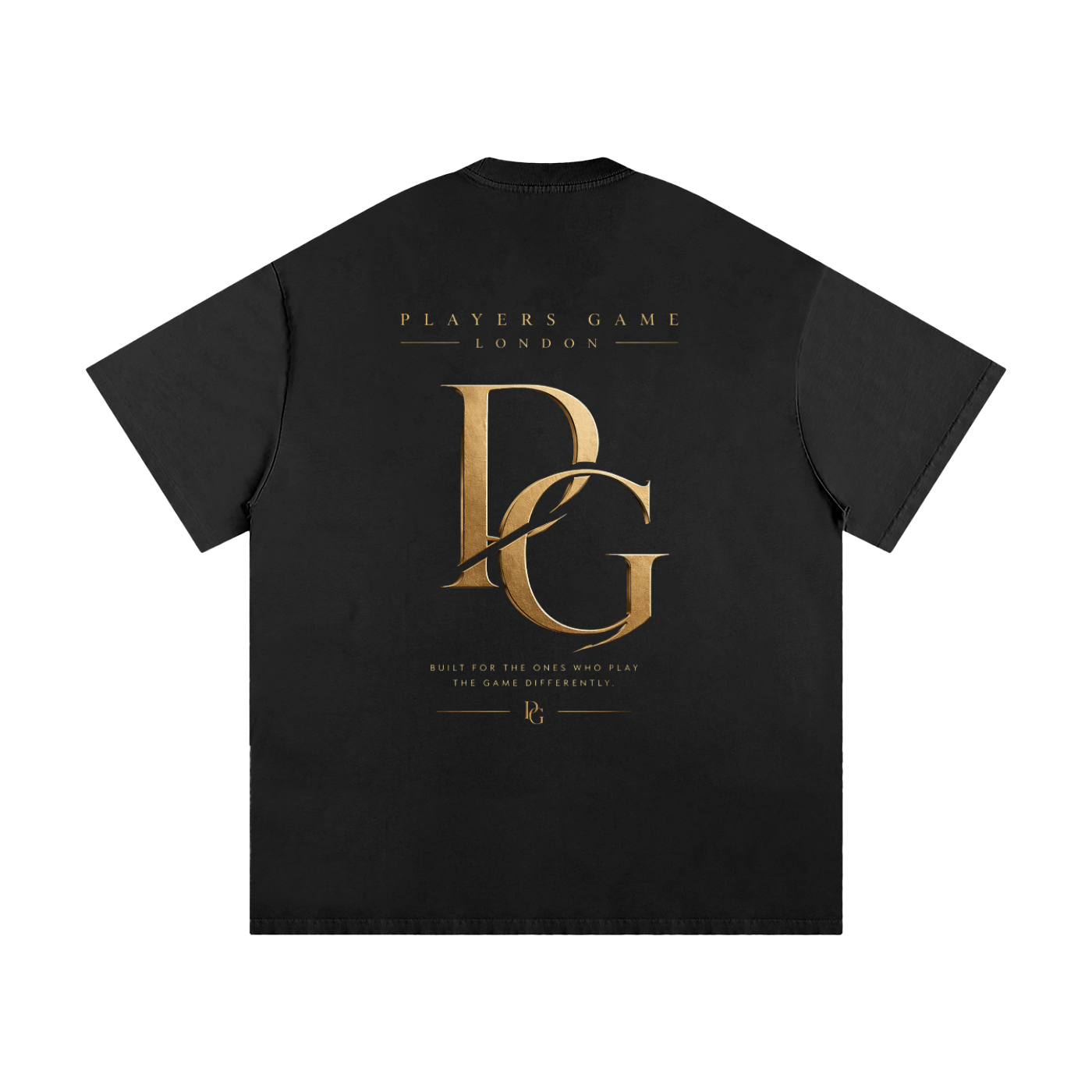 Signature Monogram T-Shirt – Black/Gold (Back Print)