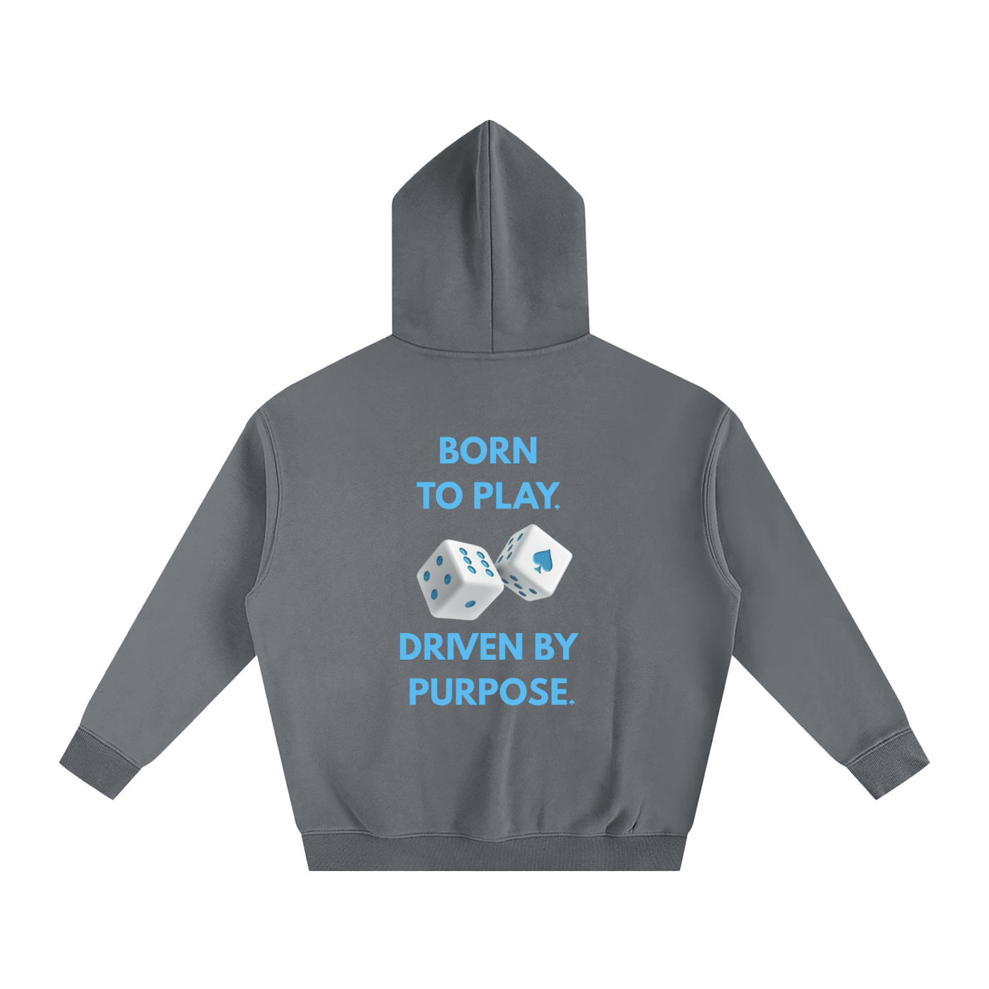 Born to Play Driven By Purpose Oversize Fleeced Hoodie