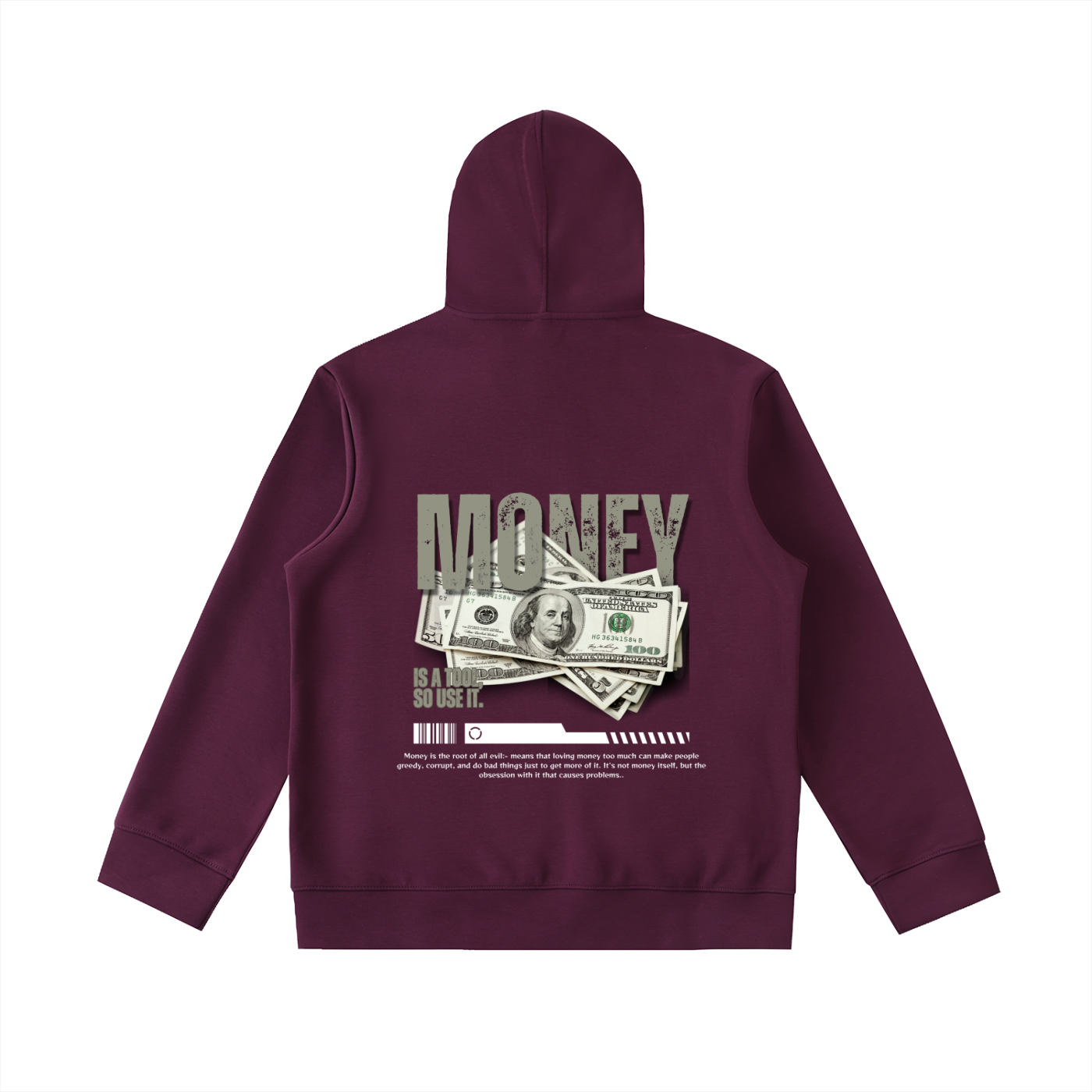 Players Game Money Essential Heavyweight High Neck  Zip-Up Hoodie