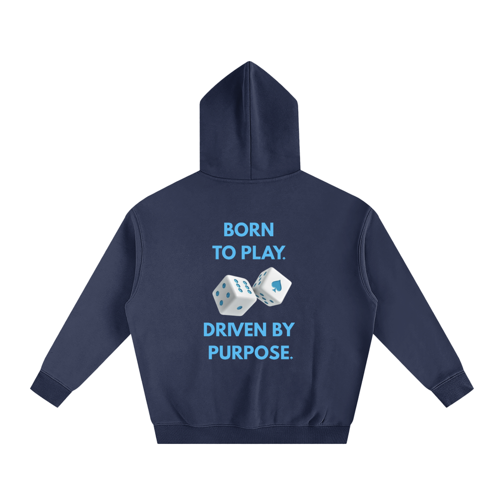 Born to Play Driven By Purpose Oversize Fleeced Hoodie