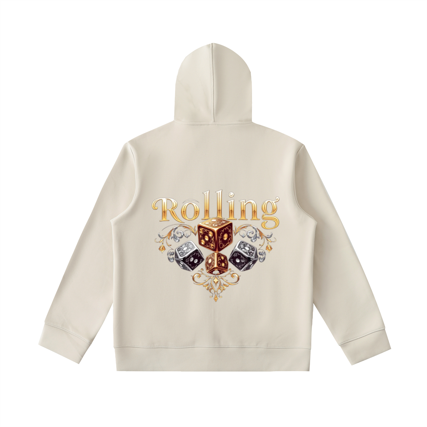 Rolling Dice Essential Heavyweight High Neck  Zip-Up Hoodie