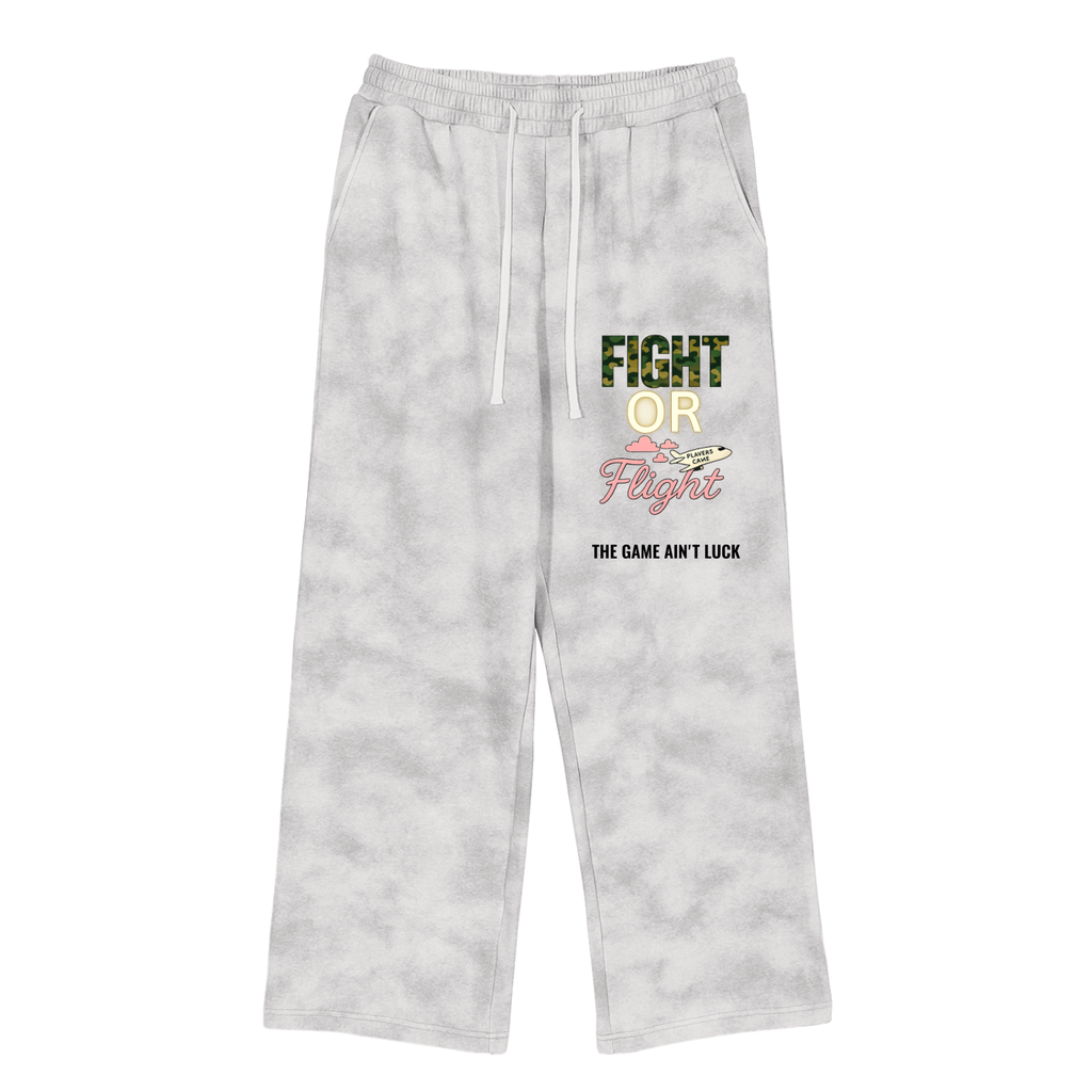 Fight Or Flight / The Game Ain't Luck Dirty Washed Fleece Sweatpants