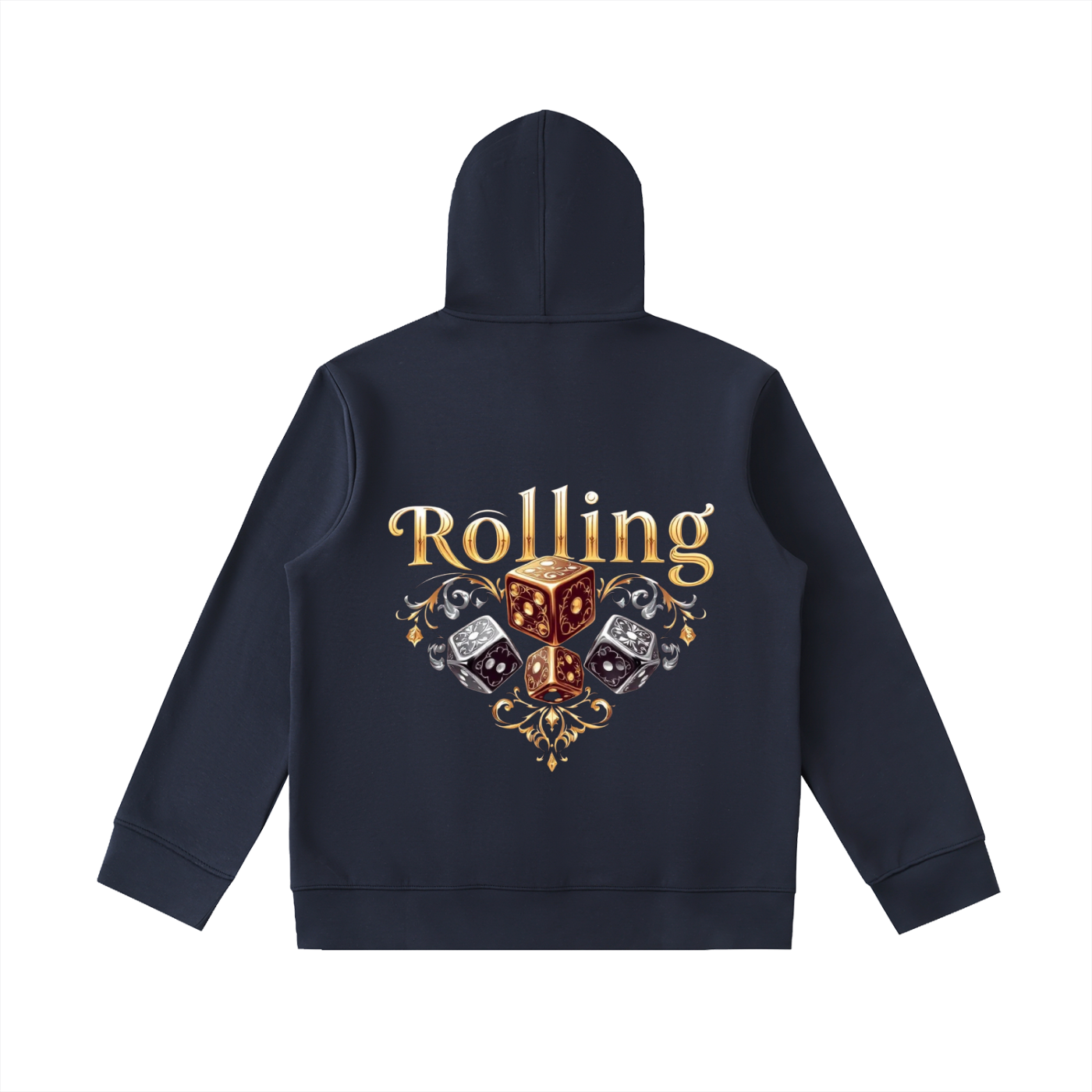 Rolling Dice Essential Heavyweight High Neck  Zip-Up Hoodie