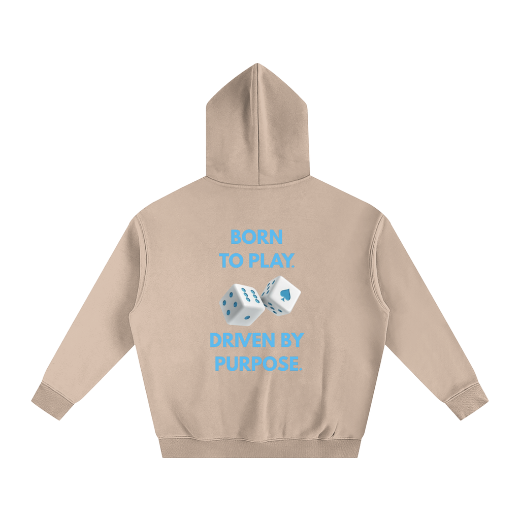 Born to Play Driven By Purpose Oversize Fleeced Hoodie