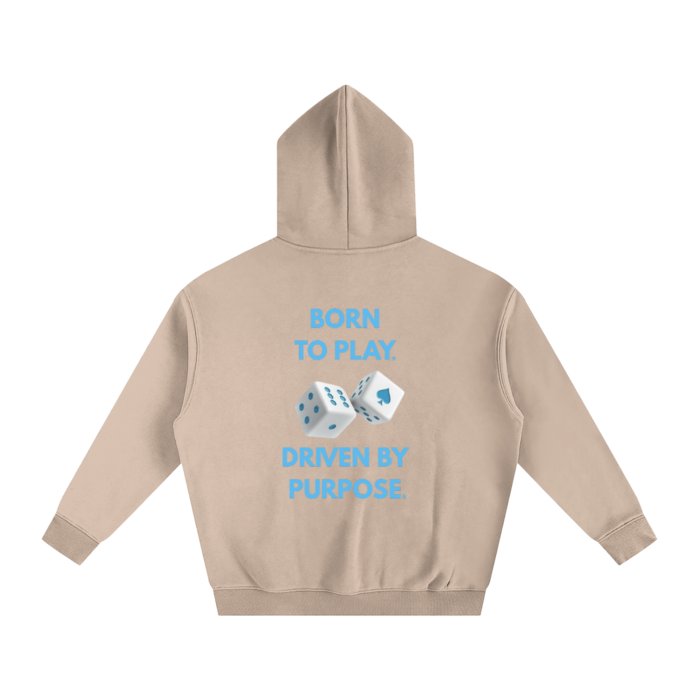Born to Play Driven By Purpose Oversize Fleeced Hoodie