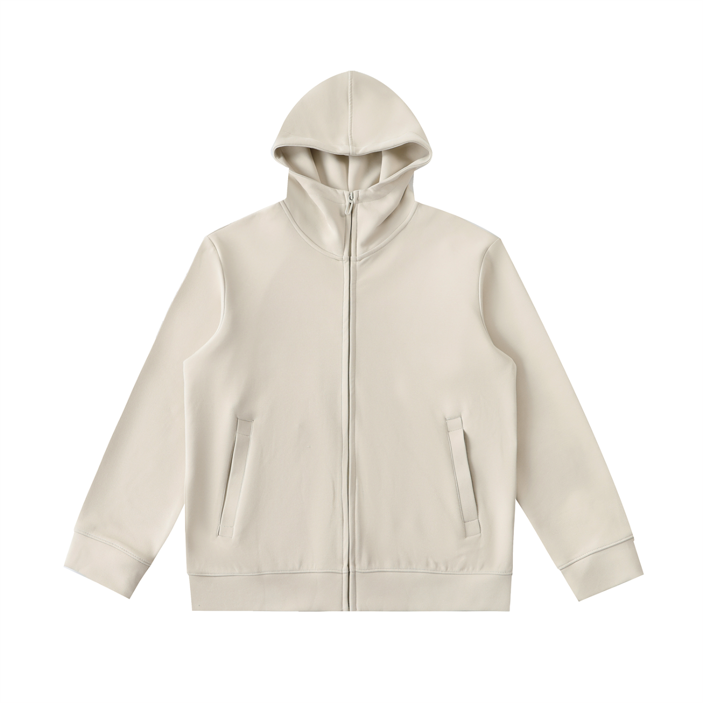 Money Essential Heavyweight High Neck  Zip-Up Hoodie