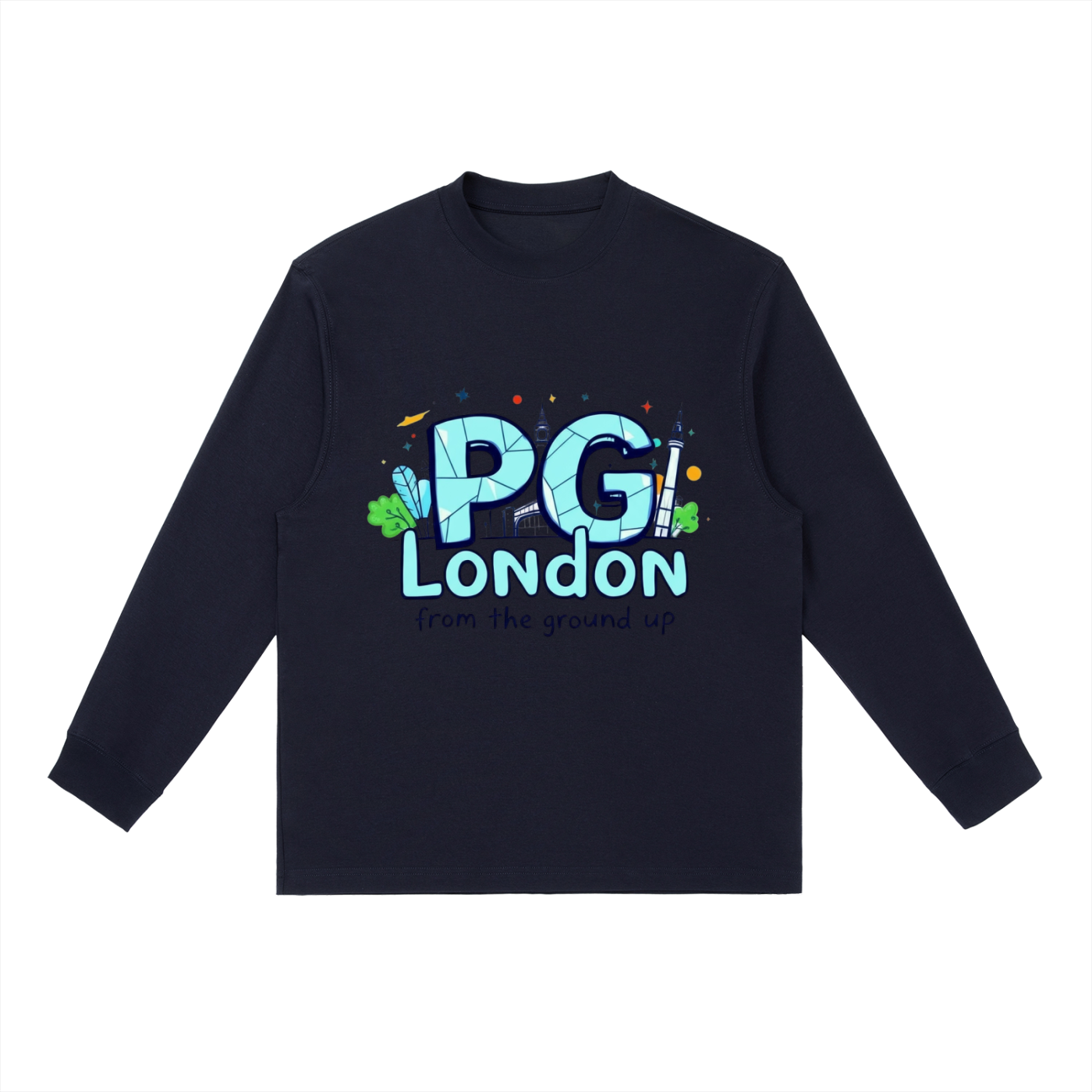 PG LONDON Essential Crewneck Long-Sleeve T-Shirt