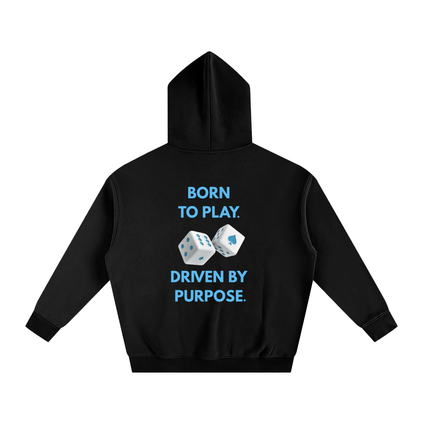 Born to Play Driven By Purpose Oversize Fleeced Hoodie