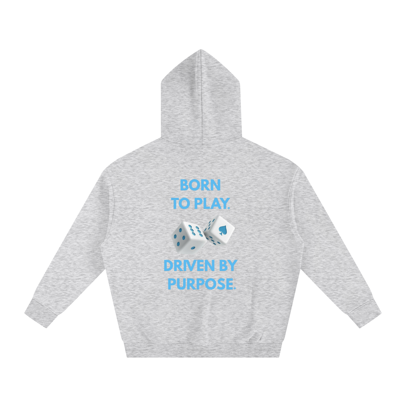 Born to Play Driven By Purpose Oversize Fleeced Hoodie