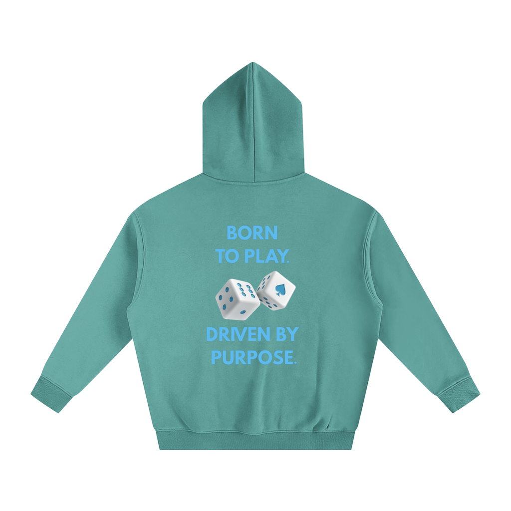 Born to Play Driven By Purpose Oversize Fleeced Hoodie