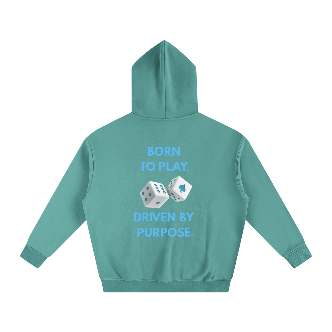 Born to Play Driven By Purpose Oversize Fleeced Hoodie