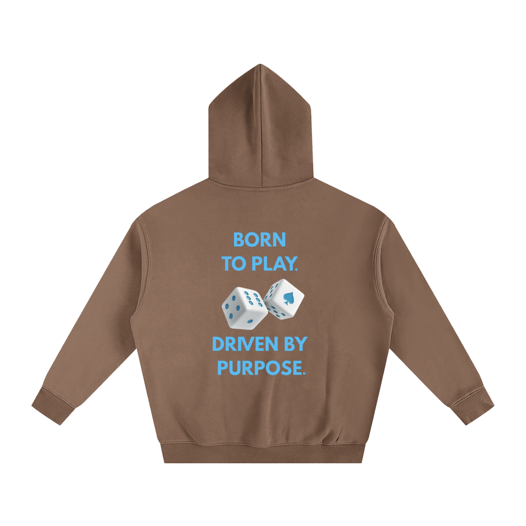 Born to Play Driven By Purpose Oversize Fleeced Hoodie