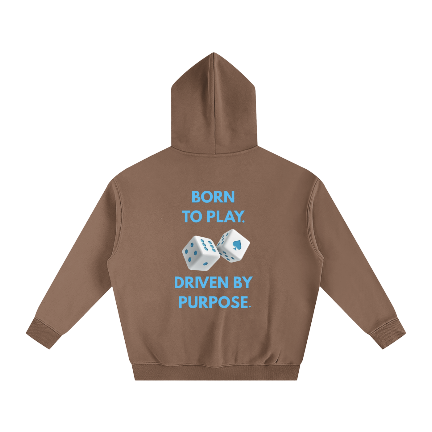 Born to Play Driven By Purpose Oversize Fleeced Hoodie